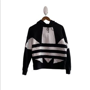 Adidas Trefoil Women’s hooded sweatshirt Black & white